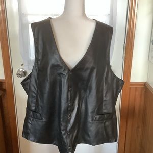 Black Men’s Leather Vest Made in Canada